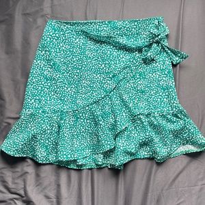 SHEIN dotted wrap skirt